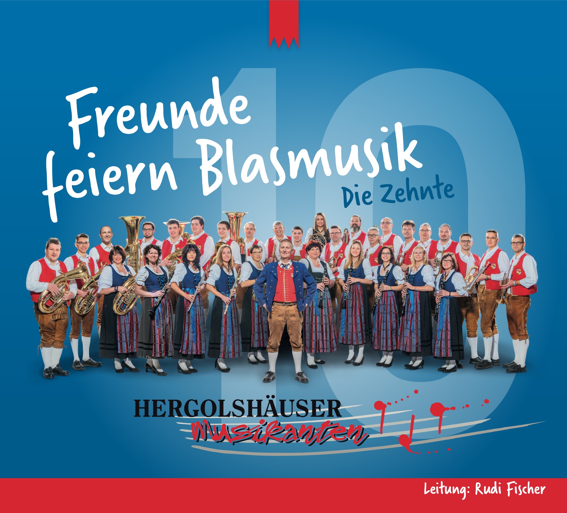 Freunde feiern Blasmusik